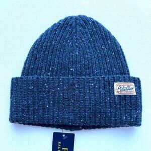 Polo Ralph Lauren Cuff Rib Beanie Knit Hat Blue ( O/S )